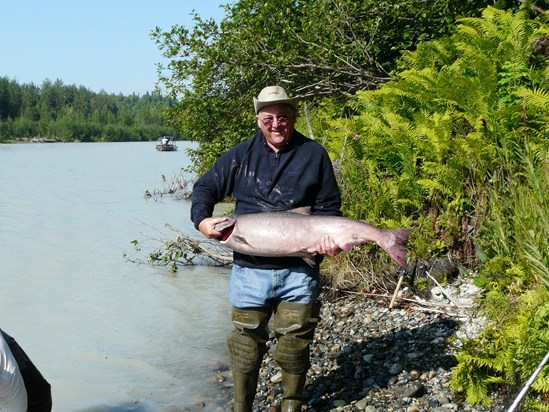 Catching a Salmon in Alaska