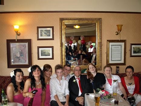 Hannah with gran and gaga, matty and cousins in 2010