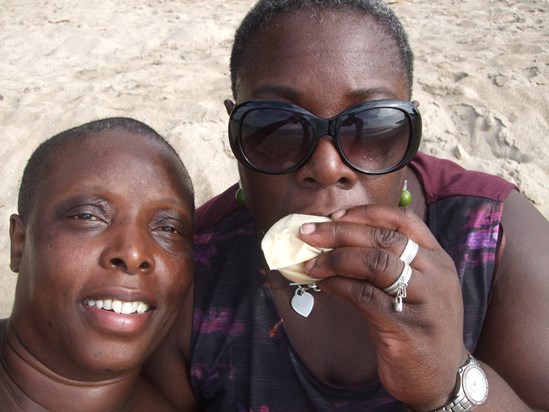 Marcia and Aggie '@ the Beach' St Lucia 2