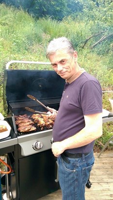 Dad, enjoying bbq's with friends and families x