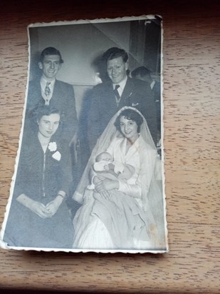 Jack and Dorothy on their wedding day in 1952. I'm the baby