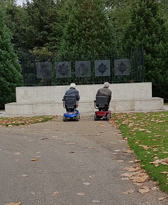 Brothers, a moment of peace, National Memorial Arboretum- 2021