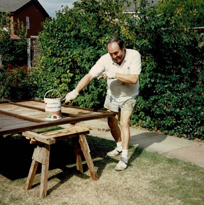 Fence Painting Action Shot 