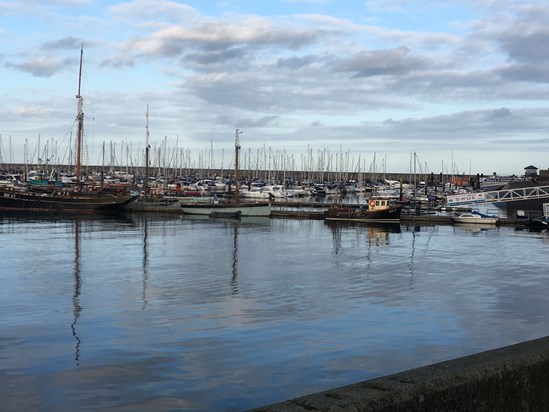 Brixham harbour, in loving memory of Richard