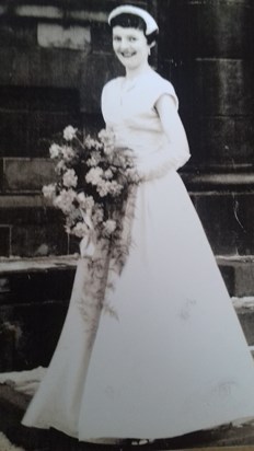 Mum was a beautiful bridesmaid.