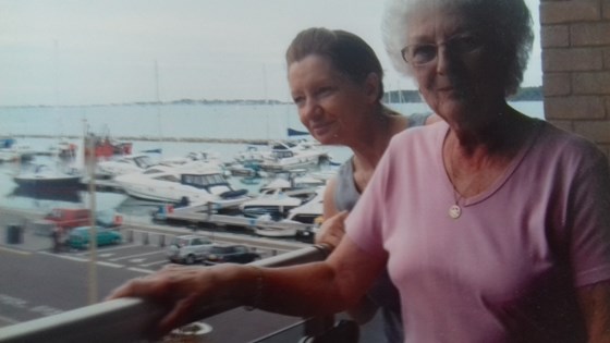 Mum loved visiting her sister, Linda, in Poole.