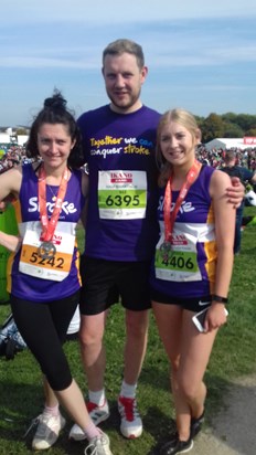 So proud of these three, they raised over £1200 for the Stroke Association in memory of grandma. xxx