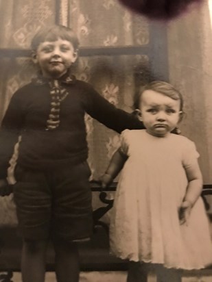 With Big brother Chas. 1935