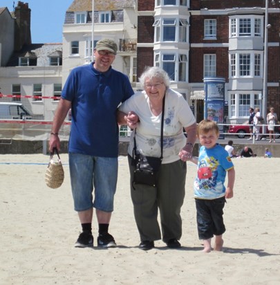 On the beach in Weymouth