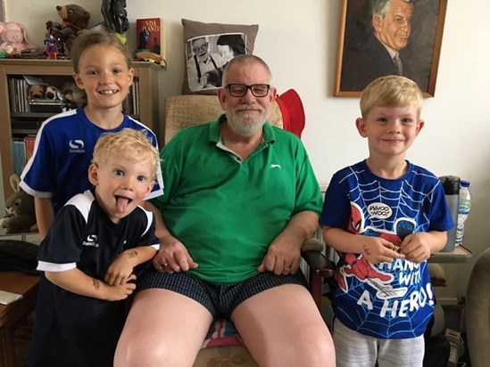 Dad with his grandchildren