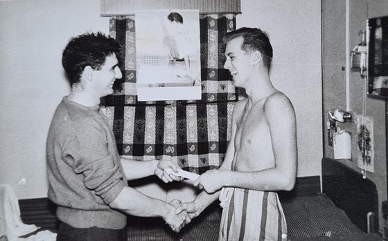 Award Ceremony for an Engineer aboard a Silverline vessel c. 1958 - 1960
