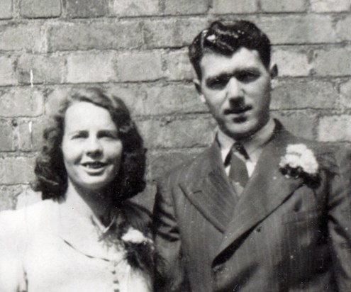 Ann & Alfred on their Wedding Day, 26 August 1942