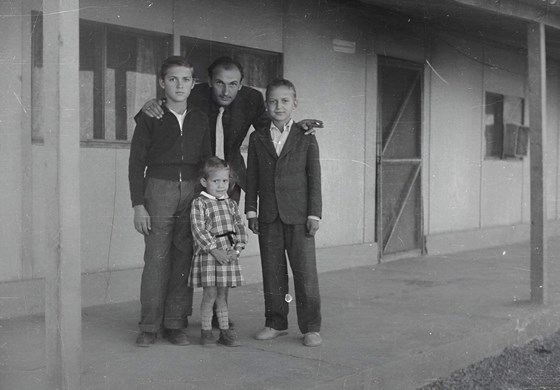 L-R: Walter, Otto (Father), Renate & Gunter. 1962 Syria