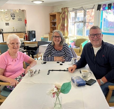 Mum loved playing dominoes! x