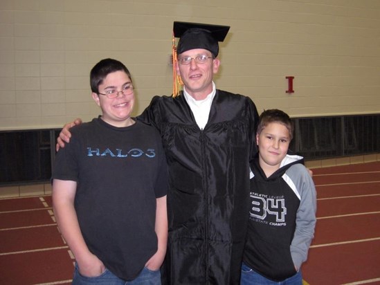 randy's graduation with his boys