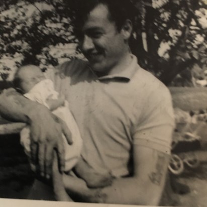 Dad with first born nik
