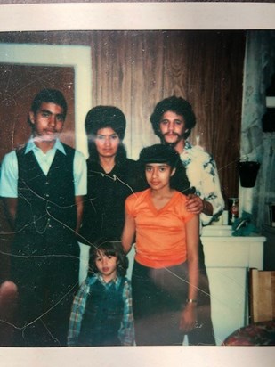 Brother Jose, Mom, Pop, Elisa and Me (to date, the only photo I have where we are together)