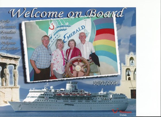 Daphne Joe Sylvia & Philip on Greek Island Cruise 2008