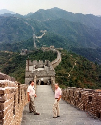 Billy and Mervyn on the Great Wall . Such happy memories x