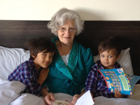 Reading with grandchildren