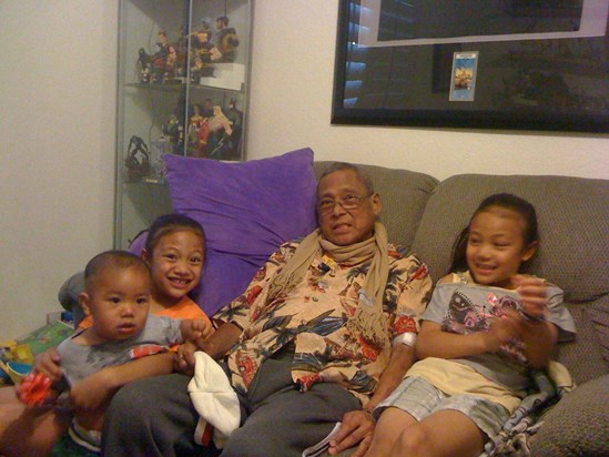 Joe with his grandkids