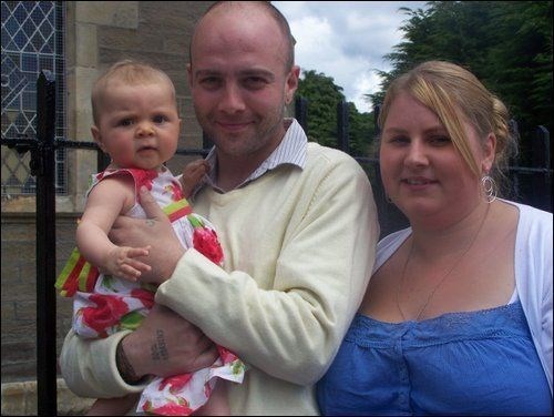Billie with mummy and daddy