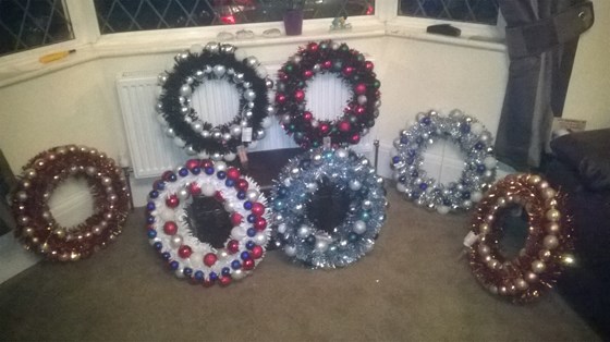 Christmas wreaths for fundraising