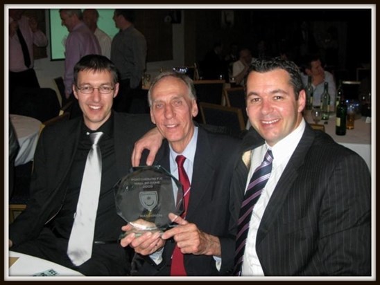 A proud night for us all as Dad was inducted into the Portsmouth Hall of Fame