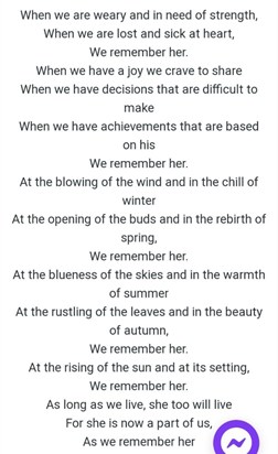 Remember Her poem