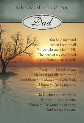 This is my first Father's Day without you Dad.....Love and Miss You xxxxx