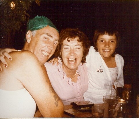 Dad,Aunty Pat, & Me Christmas in Oz. Lots of drinks, singing and dancing :)
