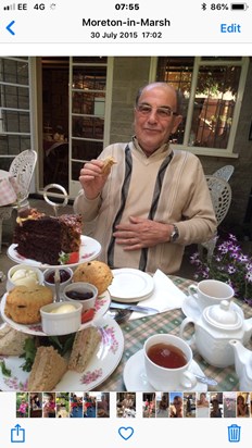 Frank (Mike) at afternoon tea 