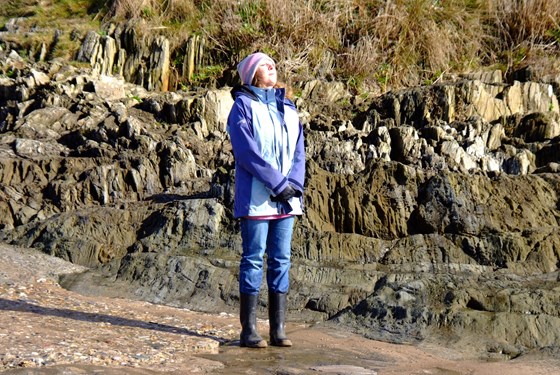 Sun on her face opposite Burgh island