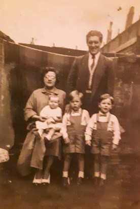 Family photo at 51 Cocker Hill Stalybridge