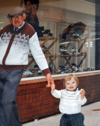 Grandad and James as a toddler