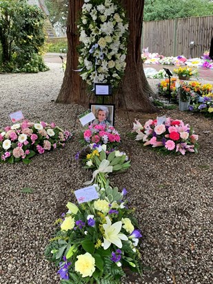 Funeral tribute flowers