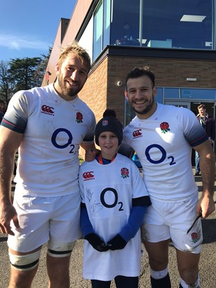 England training camp with Chris Robshaw and Danny Care 