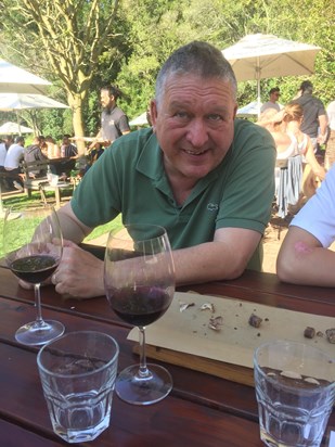 Wine tasting in South Africa - happy days