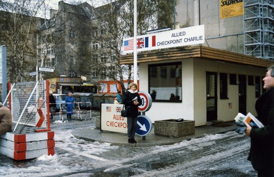 at Checkpoint Charlie - 1989 after the fall of the wall