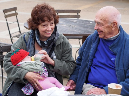 Peter with Aillean and baby Hazel