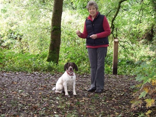 Elizabeth with Tor in the Wye Valley, 11/10/14. 3 weeks before she left us.