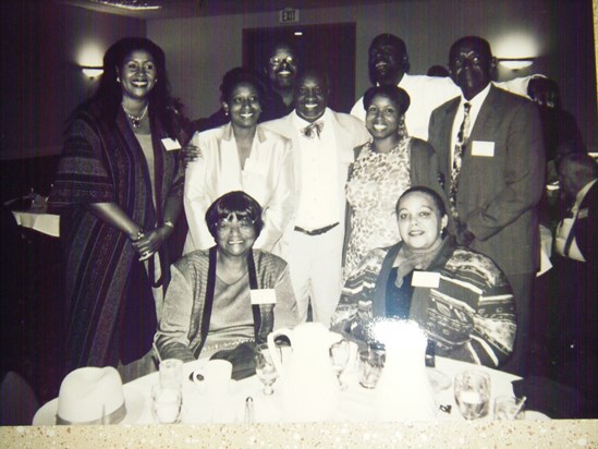 Wesley Jr. with Father Wesley Sr. Uncle, Aunt and Cousins in Washington