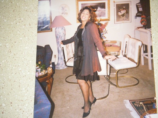 Wesley Jr. taking picture of Sister Alexis at home in Anaheim, California