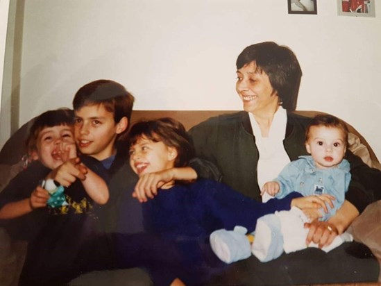 Left to right : Natasha, Jamie, Sasha, Grandma Mim & Baby Sam xx.
