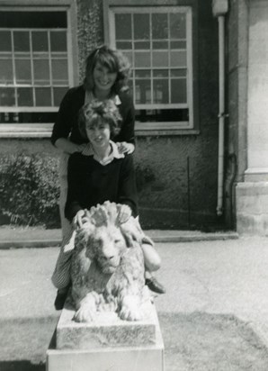 Yvonne & Maureen on their last day at Varndean, July 1963