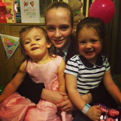 Your three beautiful girls together ... For Sienna Sofia's 2nd Birthday ... Love you xxx