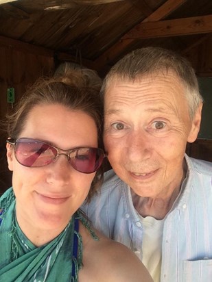 Grandad and Emma - Beach Hut Dorset