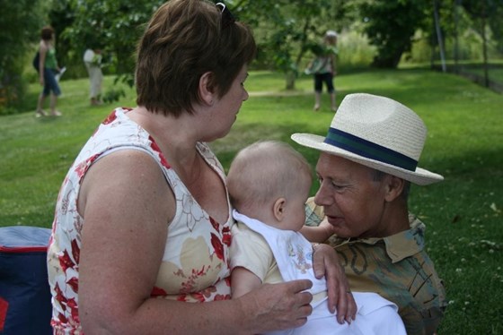 Grandma and Grandad with Samuel - Somerset