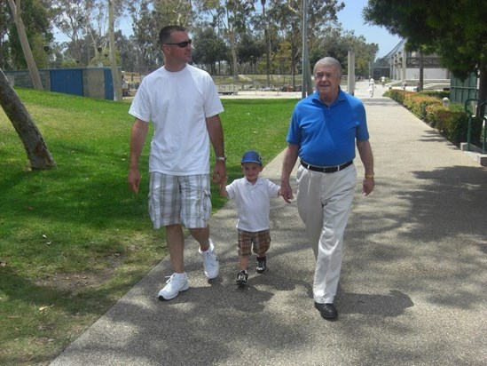 Dan with Damon and grandson DJ