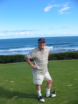 Dan golfing in Hawaii